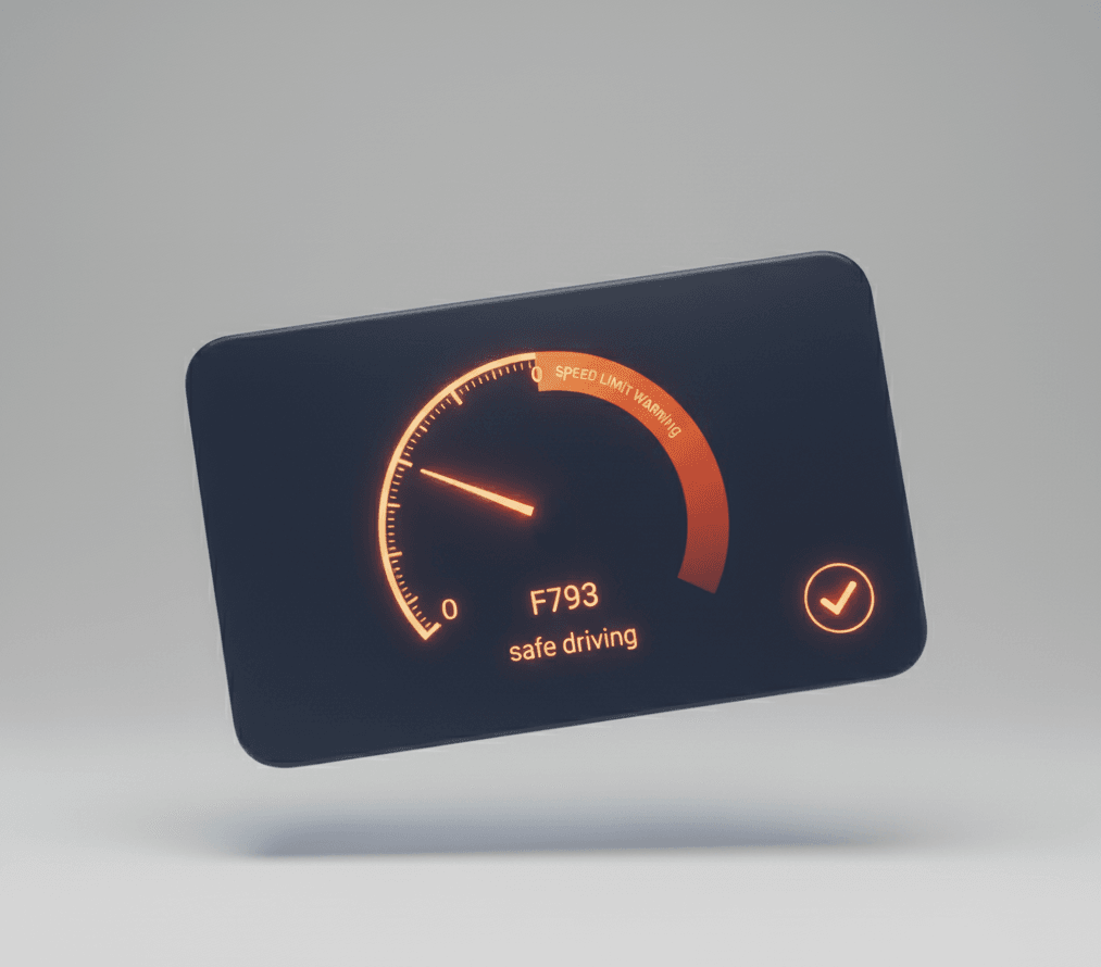 Speedometer with speed tracking visualization Speed monitoring