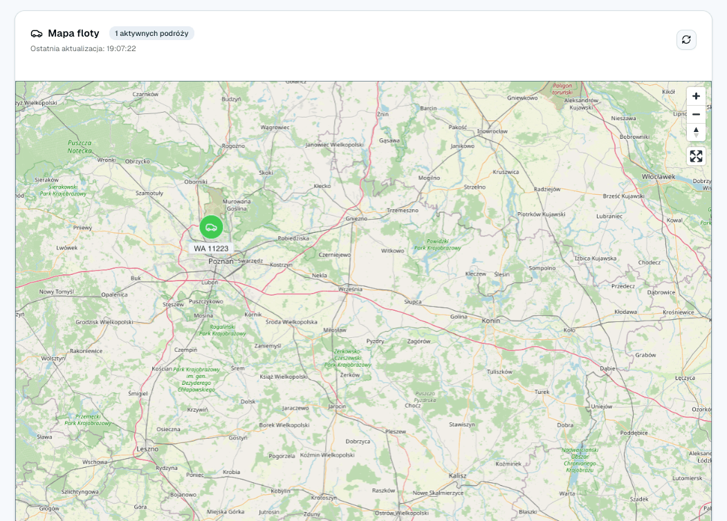 Real-time fleet map